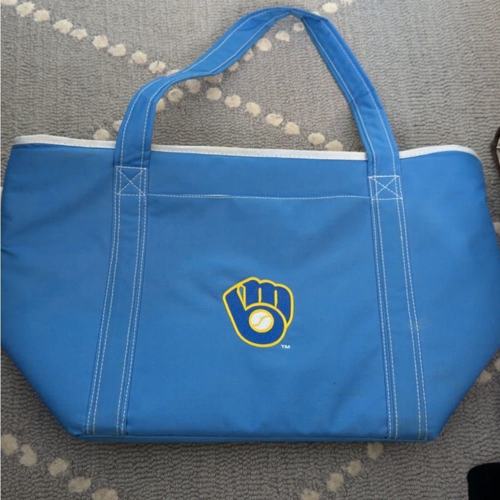 Blue Tote Bag with Baseball Logo